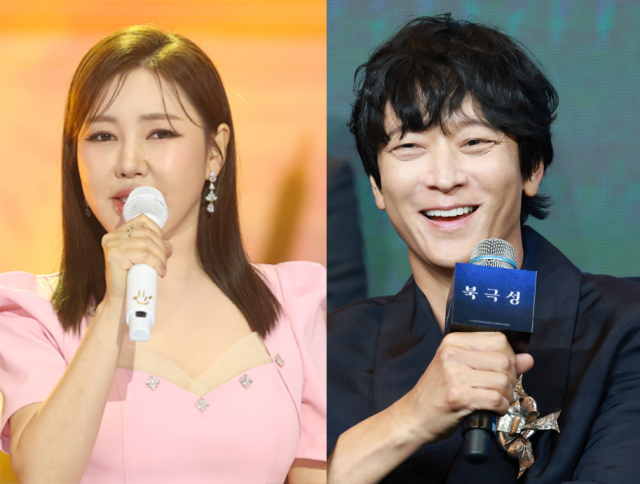 가수 송가인(왼쪽)과 배우 강동원. 뉴스1