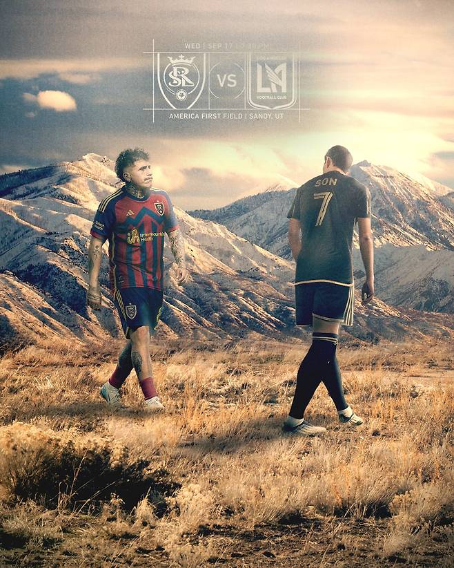 18일 오전 10시 30분(한국시간) 미국 유타주 아메리칸 퍼스트 필드에서 열리는 레알 솔트레이크와 2025시즌 메이저리그 사커(MLS) 정규리그 경기 매치 포스터. /사진=레알 솔트레이크 공식 사회관계망서비스(SNS)