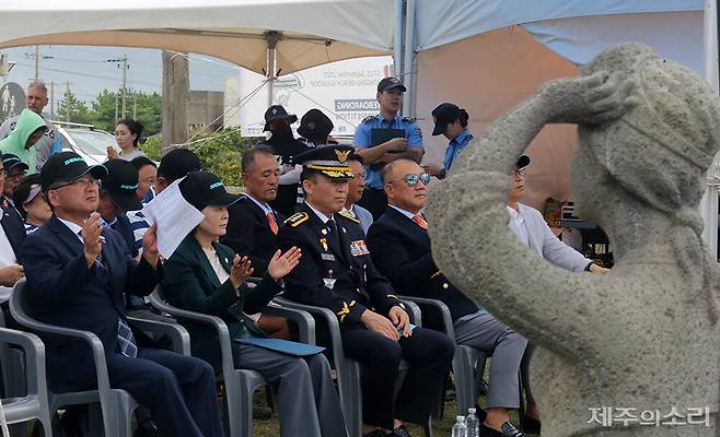 19일 열린 제3회 제주국제슈퍼컵카이트보딩대회 개막식. ⓒ제주의소리