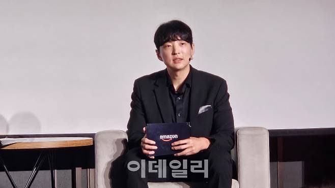 김병훈 에이피알 대표가 19일 서울 코엑스에서 열린 ‘아마존 뷰티 인 서울’ 행사에서 K뷰티의 성공 전략에 대해 말하고 있다.(사진=김세연기자)