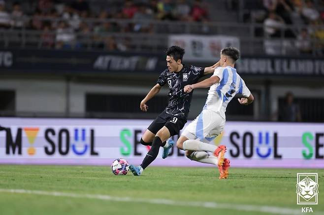 U20 대표팀에 대체 발탁된 공격수 김명준. (대한축구협회 제공)