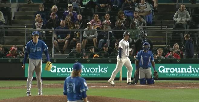 사사키 로키가 19일(한국시각) 트리플A 경기에 구원등판해 타자를 삼진 처리하고 있다. 사진=MiLB.TV 캡처