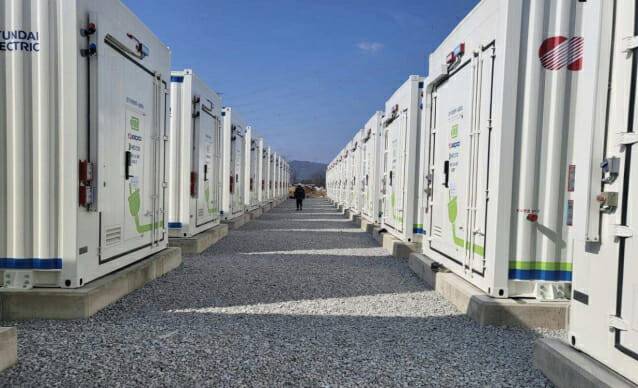 부북변전소 계통안정화 ESS 전경