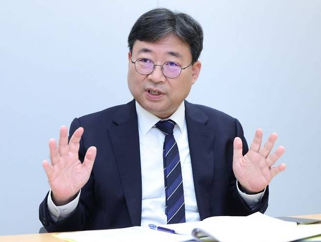 하준경 대통령실 경제성장수석이 18일 서울 용산 대통령실에서 인터뷰를 하고 있다. 사진=대통령실사진기자단