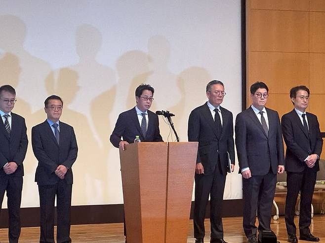 조좌진 롯데카드 대표가 18일 서울 중구 부영태평빌딩에서 기자회견을 열고 발언하는 모습.ⓒ데일리안 김민환 기자