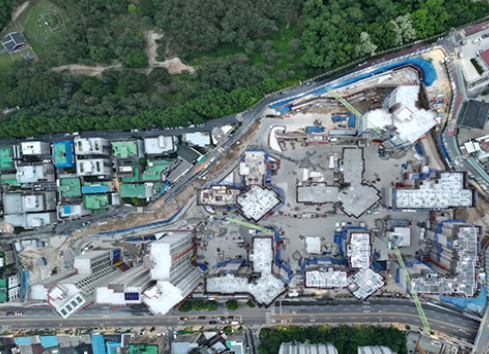 청량리롯데캐슬하이루체 공정 모습. [출처 롯데캐슬 홈페이지]