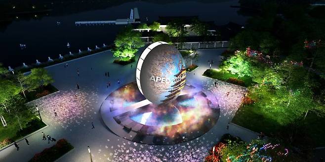 [안동 경주=뉴시스] APEC 상징 조형물. (사진=경북도 제공) 2025.09.16. photo@newsis.com *재판매 및 DB 금지