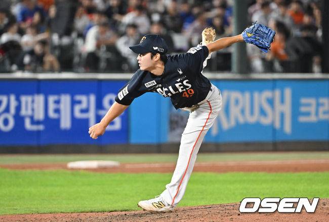 [OSEN=이석우 기자] 한화 윤산흠. 2025.09.10 / foto0307@osen.co.kr