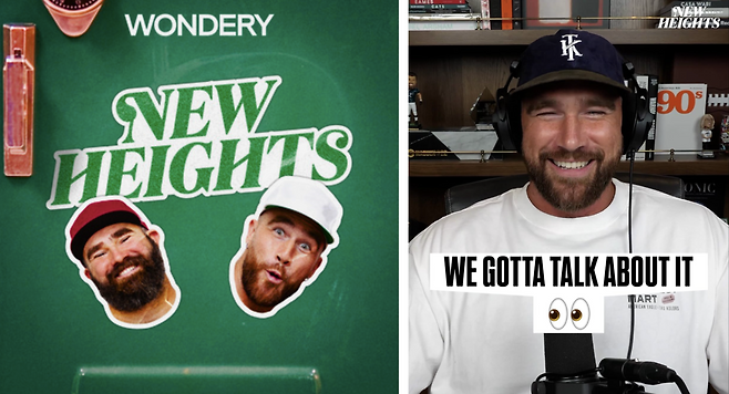 켈시는 형 제이슨과 함께 팟캐스트 ‘뉴 하이츠’를 진행한다. 사진제공|스포티파이의 ‘뉴 하이츠’ 채널