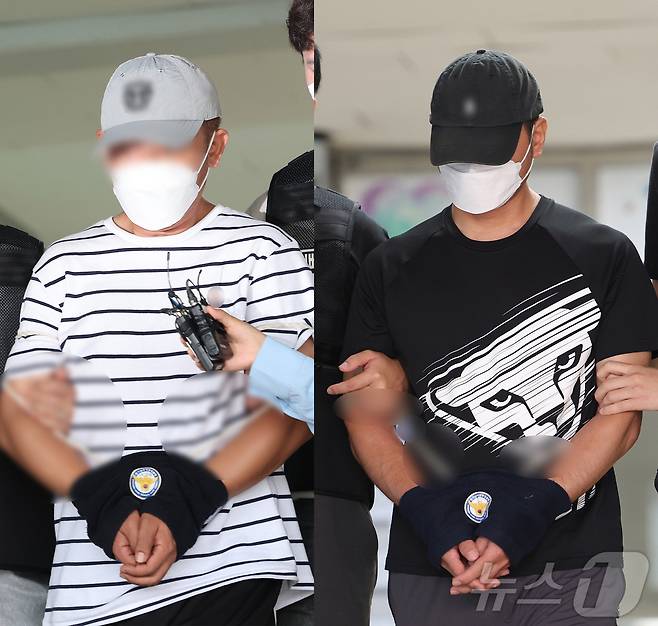 18일 오전 경기 수원시 영통구 수원영통경찰서에서 'KT 소액결제 사건' 피의자인 중국 교포 A 씨가 구속 전 피의자 심문(영장실질심사)를 받기 위해 나오고 있다. 정보통신망법 위반 및 컴퓨터 등 사용 사기 혐의를 받는 중국 교포 A 씨(48)와 B 씨(44)는 이날 오전 수원지법 안산지원에서 구속 전 피의자 심문(영장실질심사)을 받는다. 2025.9.18/뉴스1 ⓒ News1 김영운 기자