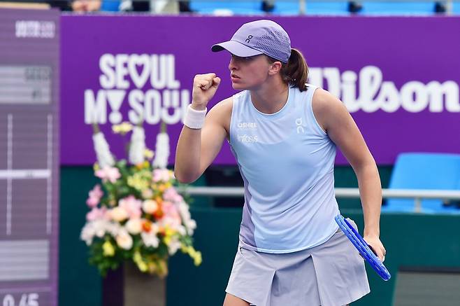 2025 코리아오픈 준결승에 오른 시비옹테크. 코리아오픈