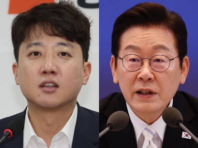 이준석 개혁신당 대표(왼쪽), 이재명 대통령 / 사진=연합뉴스