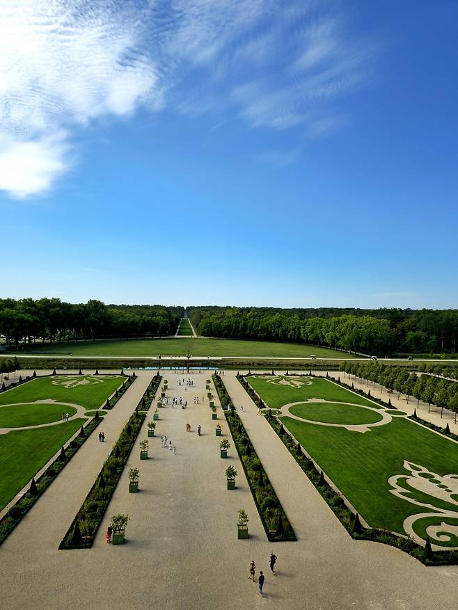 샹보르성 메인 정원.