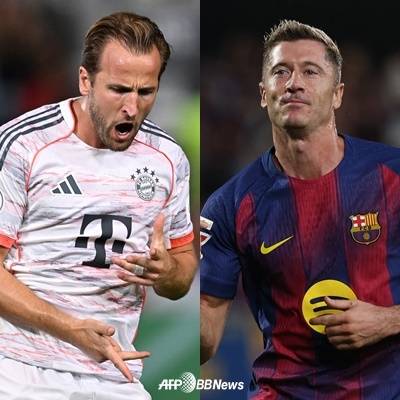 해리 케인(왼쪽)과 로베르트 레반도프스키. /AFPBBNews=뉴스1