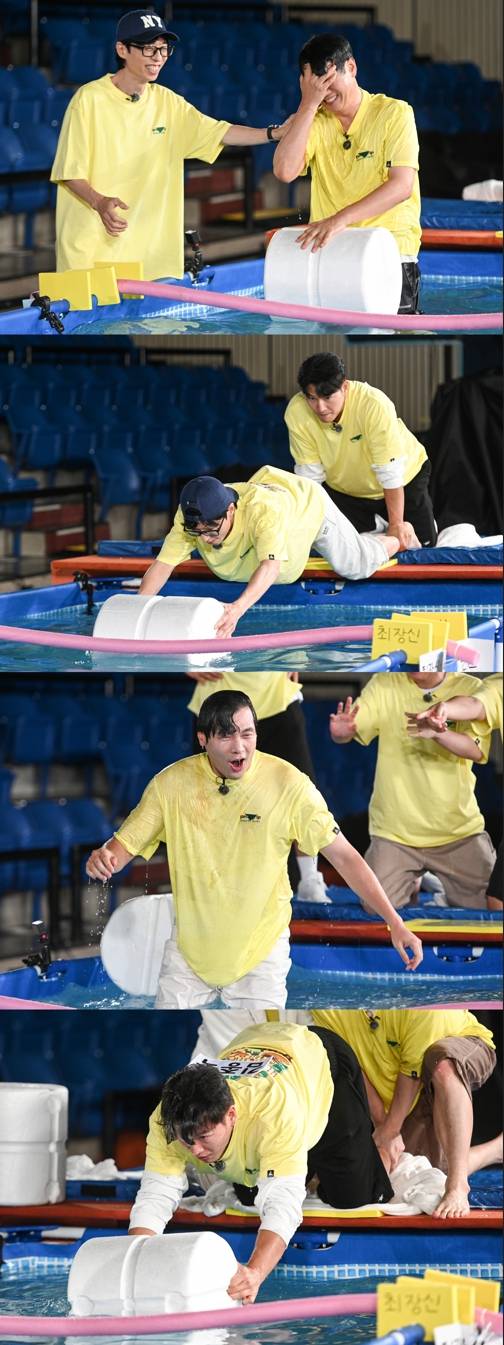 21일 방송되는 SBS '런닝맨'에서는 새신랑이 된 김종국을 위한 특별한 결혼 축하 파티가 열린다. '꾹 참고 축하사절단' 레이스로 진행되는 이번 방송에서 멤버들은 유난스러운 파티 항목을 줄이기 위해 수중전을 벌이는 등 고군분투한다. 하지만 최종적으로 공개된 파티장의 모습을 본 김종국은 충격에 두 눈을 질끈 감고 만다. 과연 멤버들의 노력으로 김종국이 원하는 간소한 파티가 완성되었을지, 김종국이 멤버들의 짓궂은 축하를 끝까지 참아낼 수 있을지 그 결과에 관심이 집중된다.