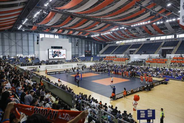 OK저축은행의 새로운 홈 경기장인 부산 강서실내체육관./OK저축은행