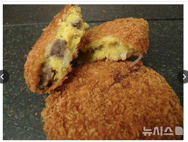 [서울=뉴시스]일본의 명물 고로케인 '고베 고로케 극미'의 모습. (사진:프레지던트온라인 캡처) 2025.09.19.