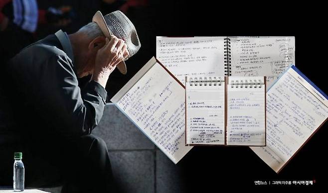 종수씨가 936일 동안 모아온 수사일지. 인물 사진은 본 사건과 관계가 없습니다.