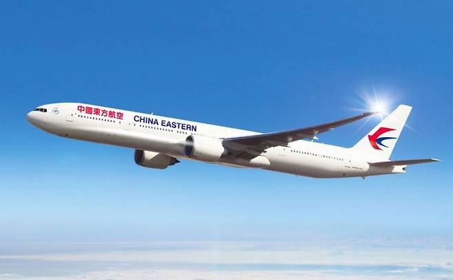 중국 동방항공 홍보사진. 동방항공