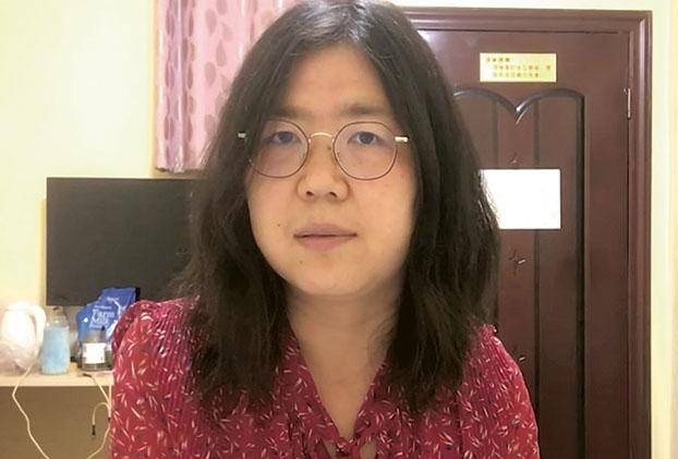 코로나 유행 초기 중국 우한의 실상을 알렸던 시민 기자 장잔(張展). /소셜미디어