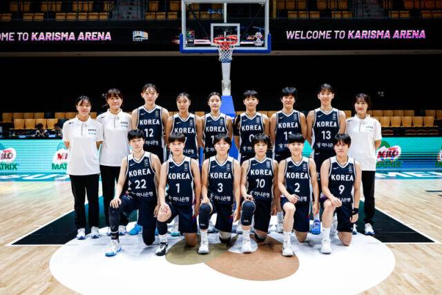 대한민국 16세 이하(U-16) 여자 농구대표팀이 대만에 83-88로 패배했다./FIBA
