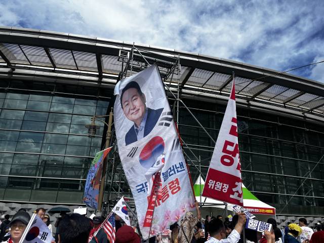 대구 장외 집회 현장. 마가연 기자