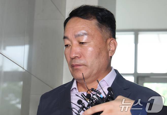 김계환 전 해병대 사령관이 지난 19일 오전 서울 서초구 순직해병특검(특별검사 이명현) 사무실로 피의자 신분 5차 조사에 출석했다. 2025.9.19/뉴스1 ⓒ News1 장수영 기자