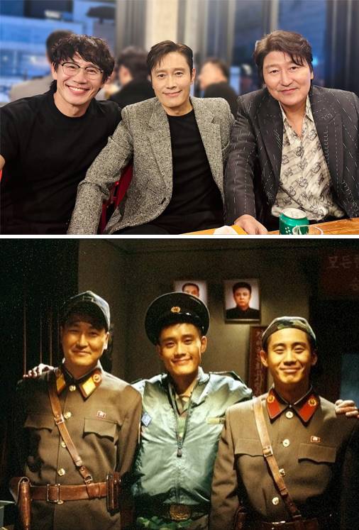 신하균, 이병헌, 송강호(왼쪽부터). 사진 | 이병헌 SNS