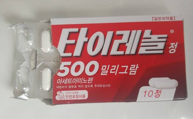 국내에서 시판된 타이레놀 제품. 동아사이언스 DB