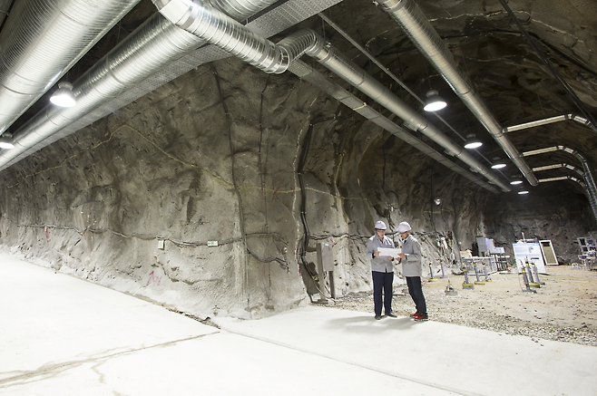 한국원자력연구원 내 지하에 있는 고준위 방사성폐기물 처분 연구기설. 한국원자력연구원 제공