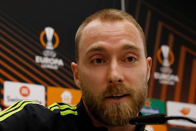 맨체스터 유나이티드 출신 크리스티안 에릭센이 구단 출신 레전드들의 발언이 팀에 부정적인 영향을 미친다고 주장했다. 사진은 과거 맨유에서 활약했던 에릭센의 모습. /사진=로이터