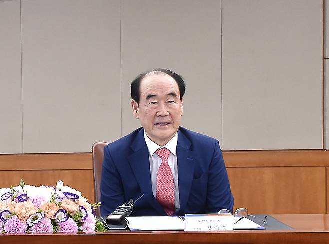 한국기원 신임 총재에 추대된 정태순 장금상선 회장.  한국기원 제공