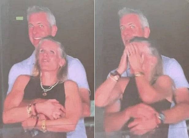 지난7월 16일 매사추세츠주 보스턴에서 열린 콜드플레이의 콘서트에서 포착된 장면. /틱톡