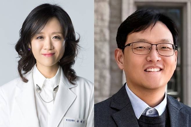 유희정 분당서울대병원 정신건강의학과 교수(왼쪽)와 안준용 고려대 바이오시스템의과학부 교수. 분당서울대병원 제공.