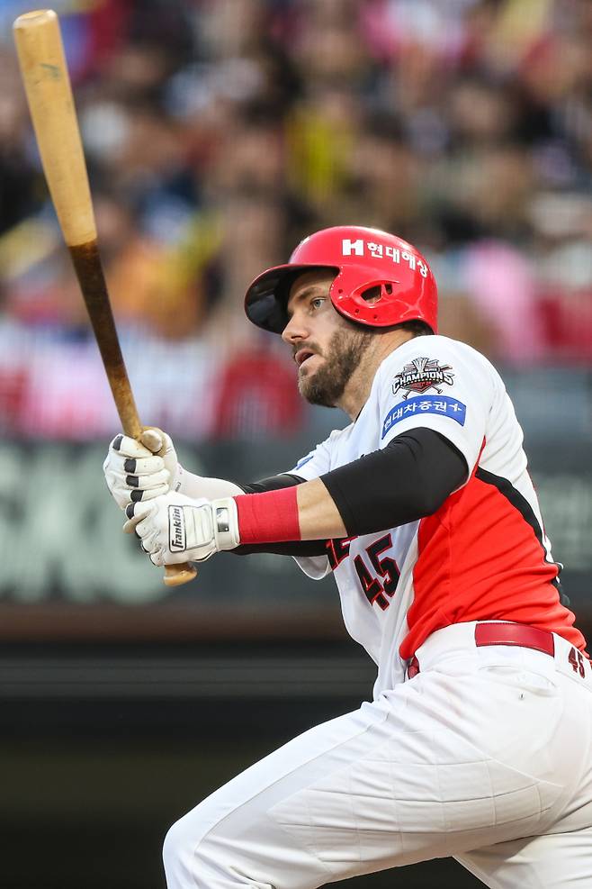 후반기 타격 침체에 빠진 KIA 외국인 타자 패트릭 위즈덤. KIA 제공