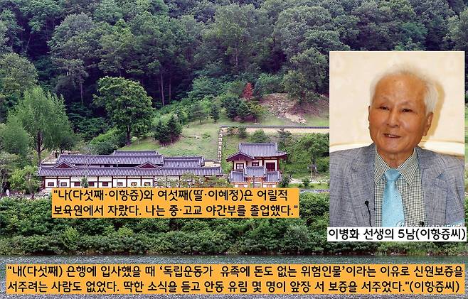 할아버지(이상룡)-아버지(이준형)에 이어 3대 독립투사인 손자(이병화)의 자녀 6남 1녀 중 1~4남은 일찍 타계했다. 다섯째(이항증)과 여섯째(딸)은 어릴적 보육원에서 자랐다. 막내만이 어렵사리 대학을 졸업했다.