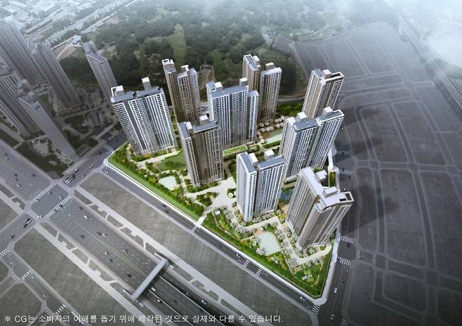 <아산탕정자이 센트럴시티 조감도>