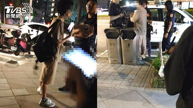 경찰에 연행되는 한국인 남성 A씨 [출처:대만 TVBS]