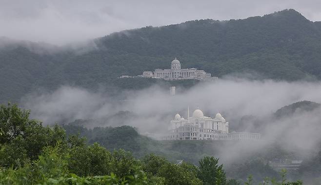 경기도 가평군 통일교 본부 일대. 연합뉴스