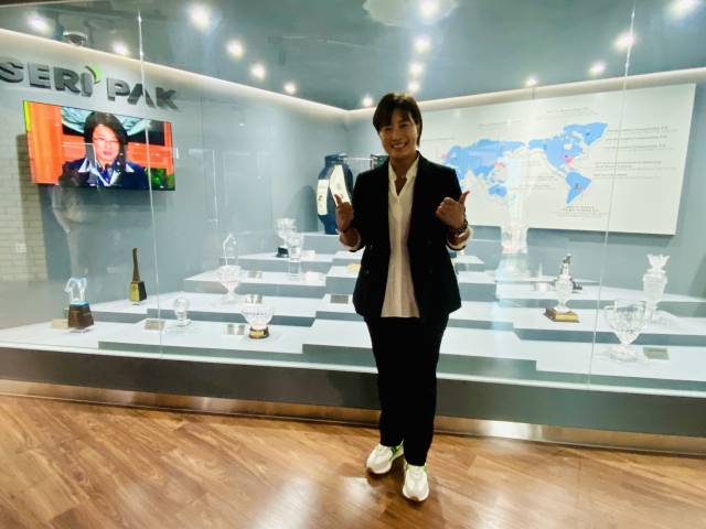 경기 용인의 박세리 기념관에서 포즈를 취한 박세리. 서울경제DB