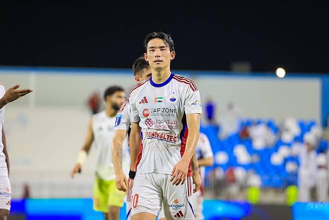 아랍에미리트연합(UAE) 샤르자FC의 조유민. /사진=조유민 SNS 캡처