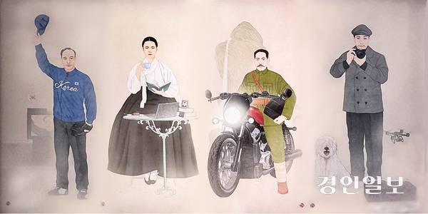 손지훈(Bootjil) 작가는 독창적인 디지털 페인팅과 애니메이션 기법을 활용해 독립운동가들이 독립 이후 소소한 일상 속에서 휴식을 즐기는 모습을 표현했다. 2025.8.11 /한규준기자 kkyu@kyeongin.com