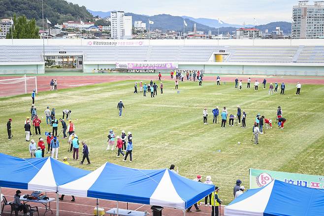 ▲ 2024년 대회 전국 그라운드골프대회 모습.