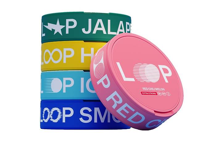 니코틴 파우치 LOOP 제품(ASF 누리집 갈무리)