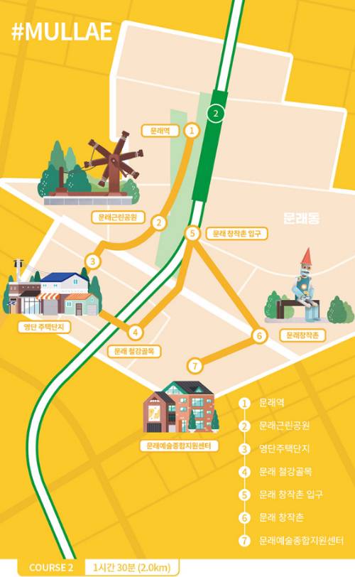 문래창작촌 관광 지도 [사진=영등포구청]