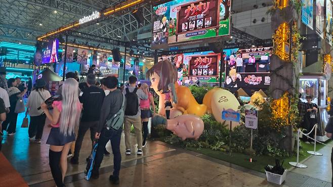 25일 일본 지바현에서 열린 '도쿄게임쇼 2025' 넷마블 부스 전경./사진=이찬종 기자