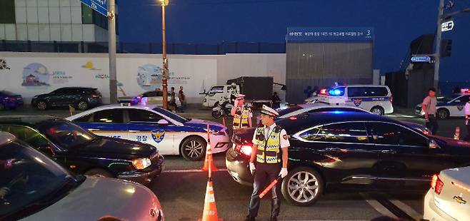 음주단속 현장 사진. 부산 경찰청 제공