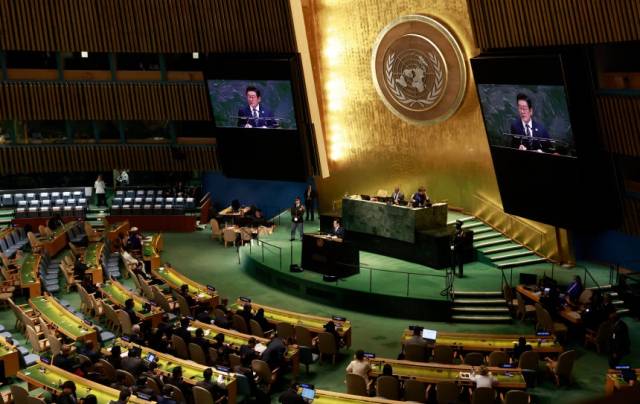 이재명 대통령이 지난 9월 23일(현지 시각) 미국 뉴욕 유엔본부 총회장에서 기조연설을 하고 있다. 연합뉴스