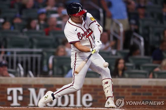 애틀랜타 김하성의 스윙 [Imagn Images=연합뉴스]