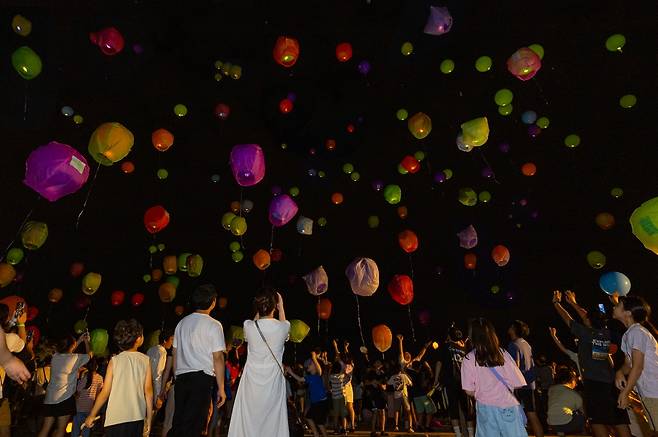 백제왕궁 소원 페스타 소원등 [익산시 제공. 재판매 및 DB 금지]